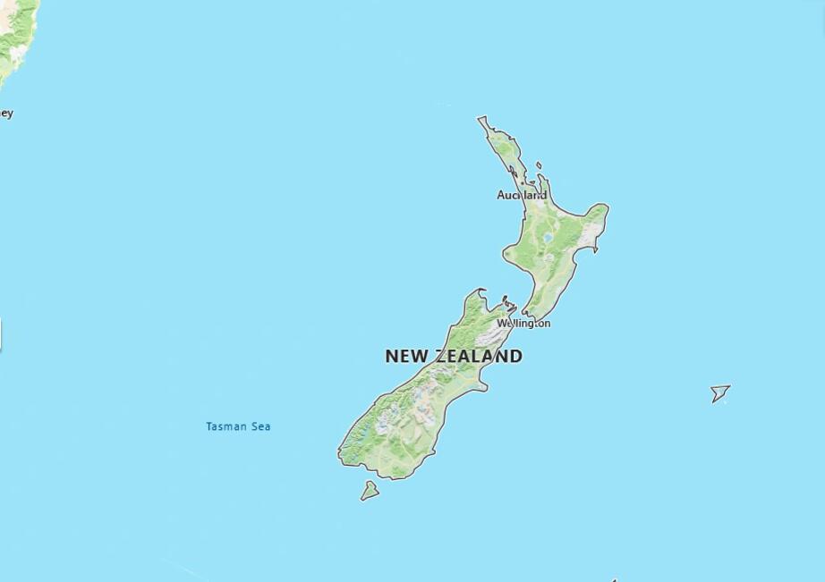 New Zealand Map with Surrounding Countries
